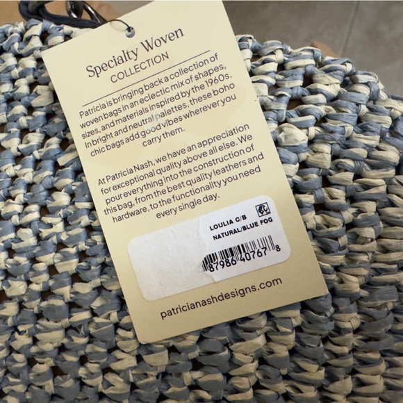 NWT Women PATRICIA NASH Loulia Clutch Crossbody Bag straw leather spring summer - Picture 6 of 7